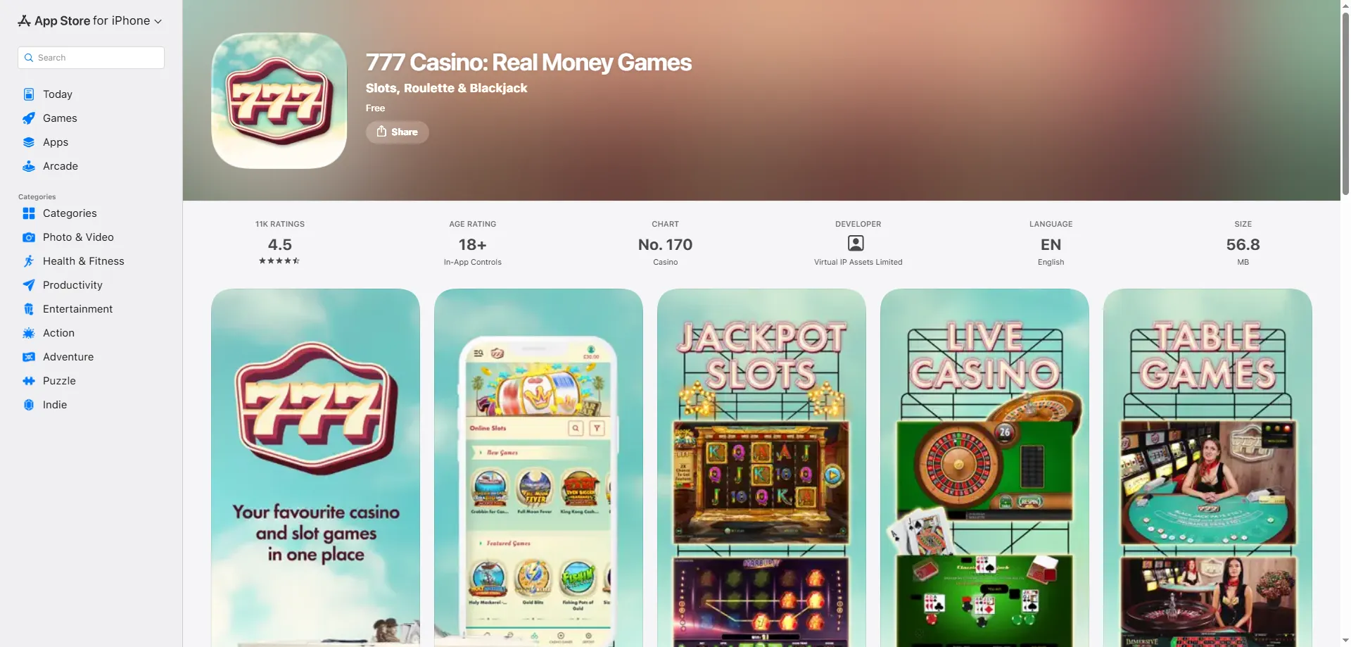 777 Casino mobile app overview — Android and iOS download 2026